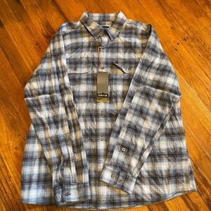 Orvis Blue Plaid Men's Flannel Shirt